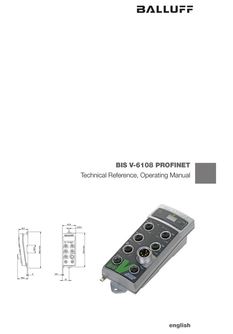 Balluff BIS V-6108-048-C002 Technical Reference, Operating Manual