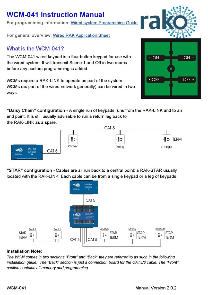 rako WCM-041 User manual
