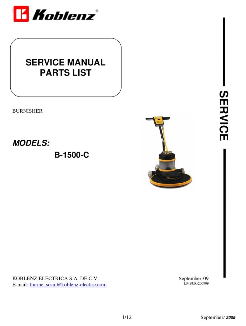 Koblenz B-1500-C Service manual and parts list Koblenz B-1500-C Service manual and parts list