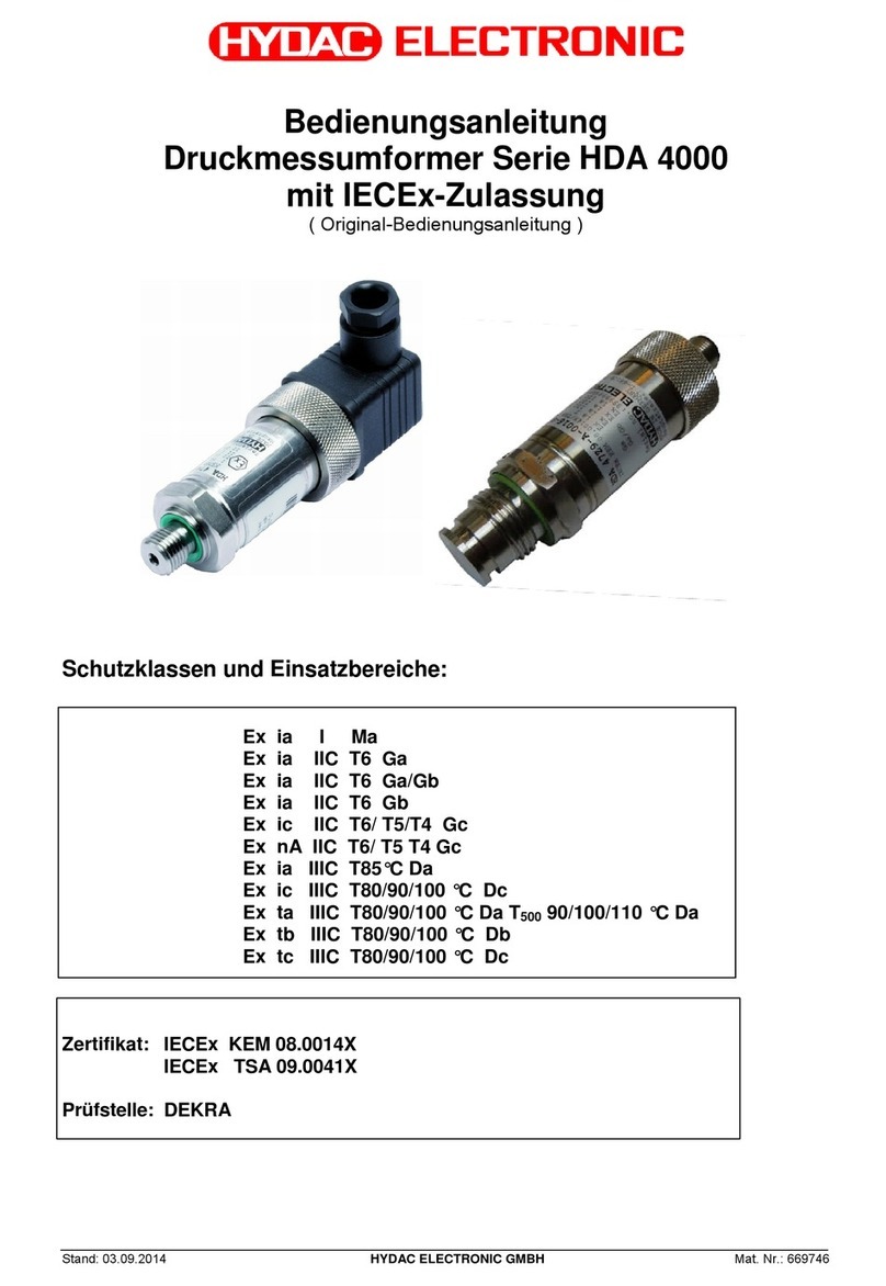 HYDACELECTRONIC HDA 4000 Series operating instructions