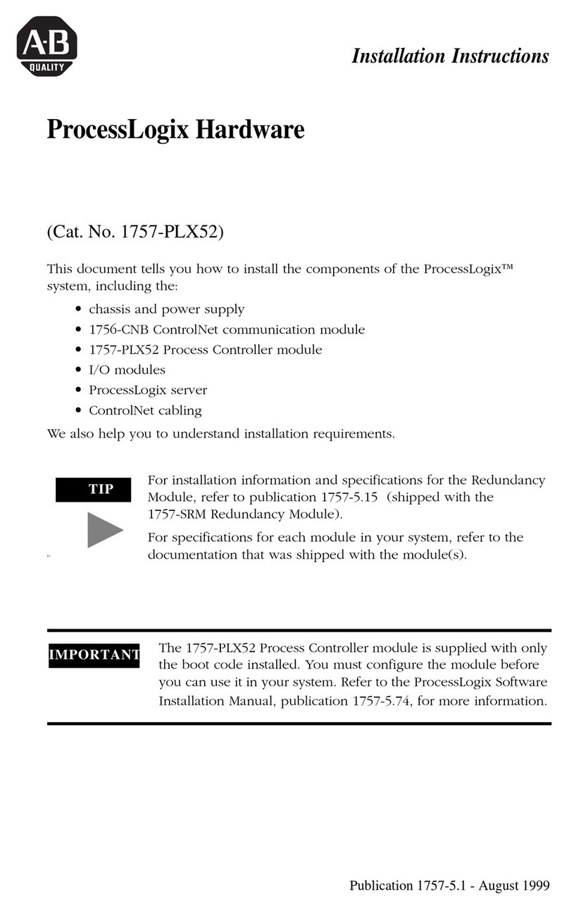 Allen-Bradley ProcessLogix 1757-PLX52 User manual Allen-Bradley ProcessLogix 1757-PLX52 User manual