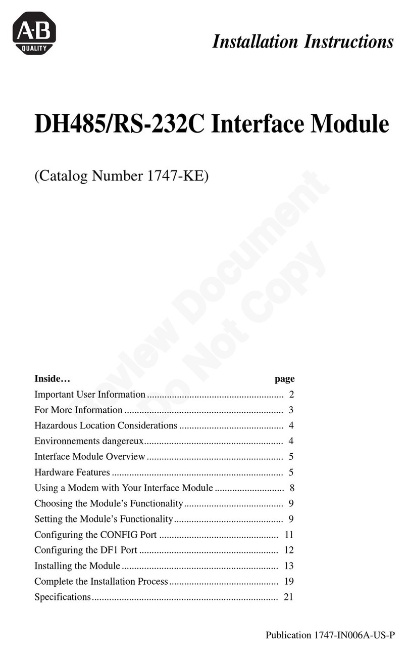 Allen-Bradley DH485/RS-232C User manual