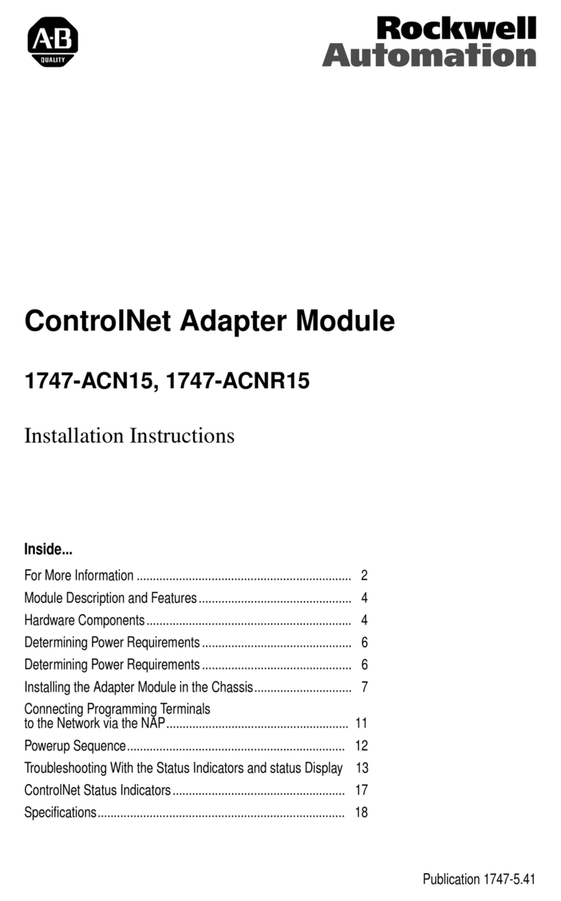 Allen-Bradley ControlNet 1747-ACN15 User manual Allen-Bradley ControlNet 1747-ACN15 User manual