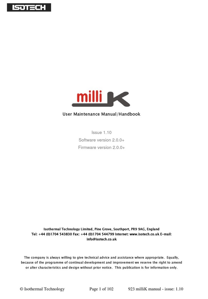 Isotech milliK Operating instructions