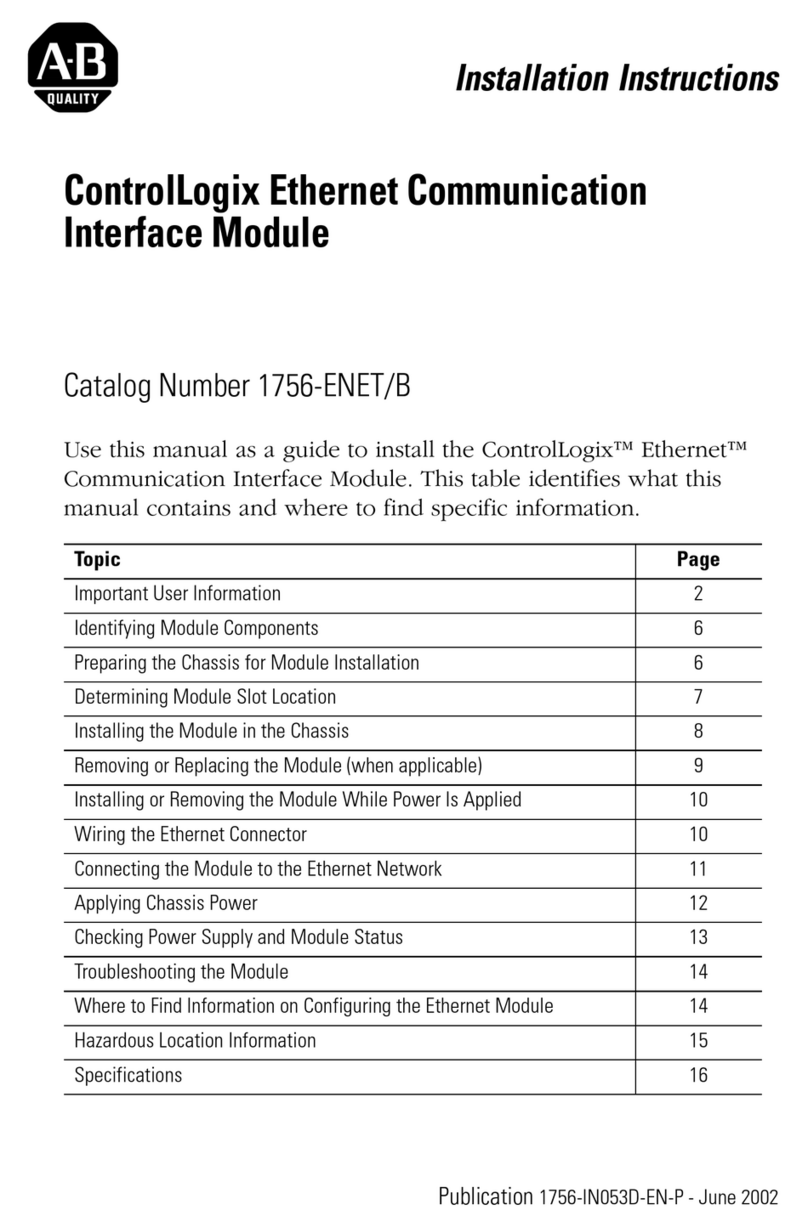 Allen-Bradley ControlLogix 1756-ENET/B installation instructions