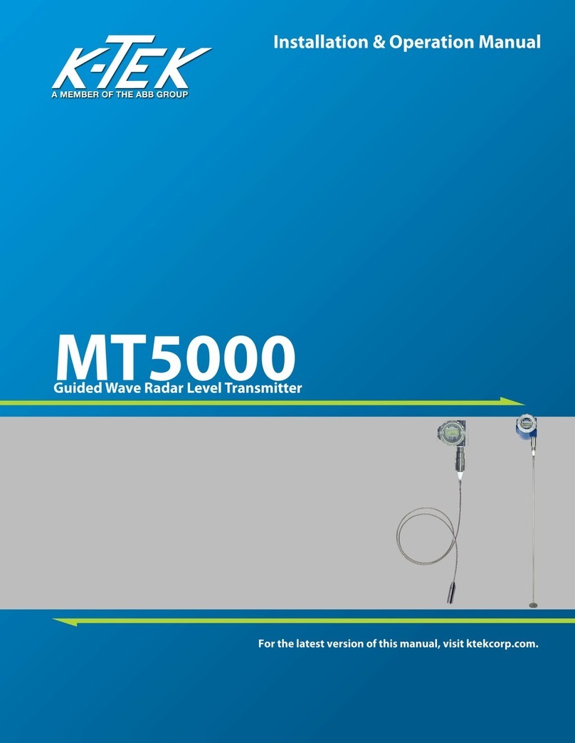 K-TEK MT5000 Installation & operation manua K-TEK MT5000 Installation & operation manua