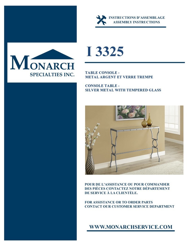 Monarch Specialties I 3325 User manual