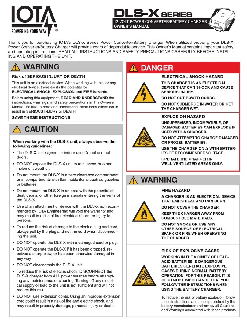 IOTA DLS-X Series owner's manual