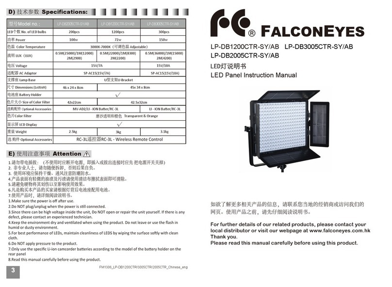 Falconeyes LP-DB1200CTR-SY instruction manual