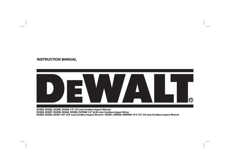 DeWalt DC820, DC830, DC840 User manual