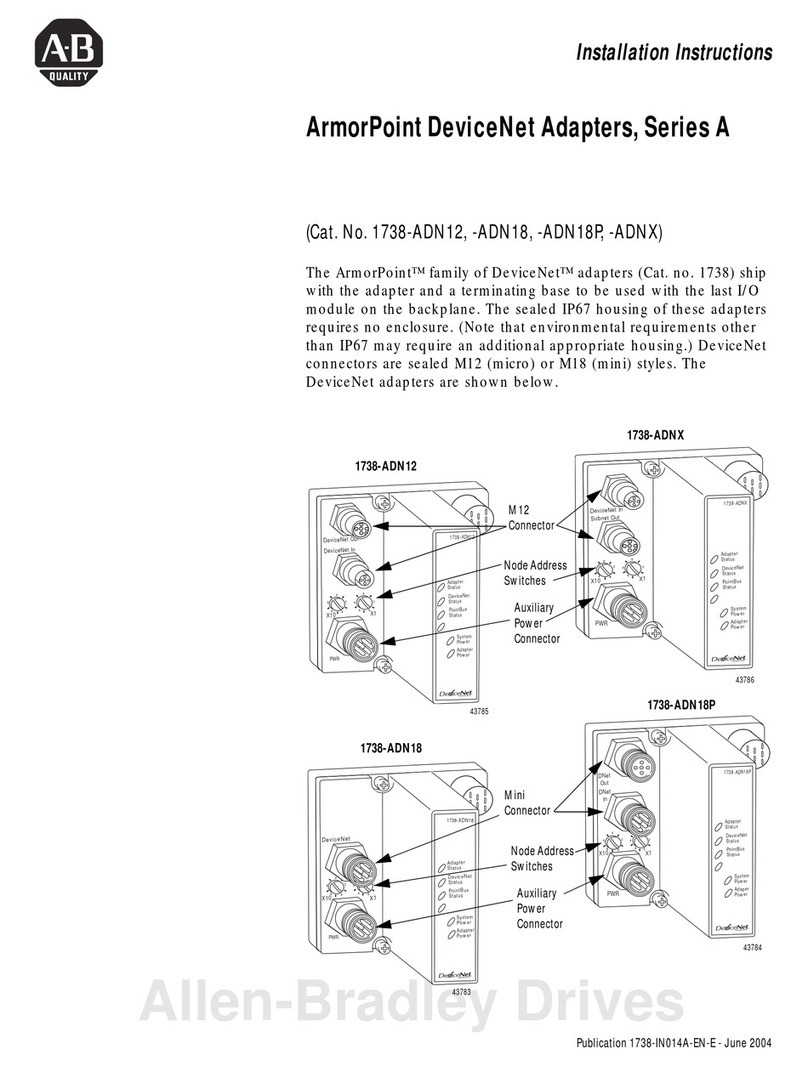 Allen-Bradley ArmorPoint DeviceNet A Series User manual Allen-Bradley ArmorPoint DeviceNet A Series User manual