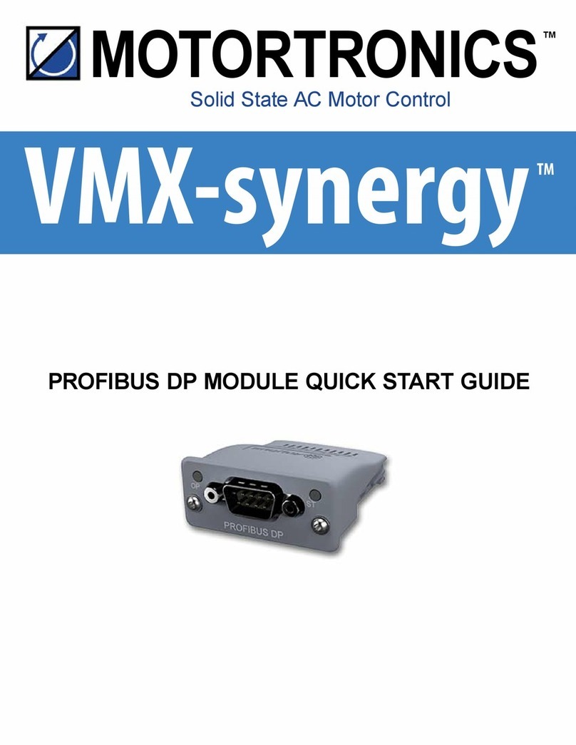 motortronics VMX-synergy PROFIBUS DP quick start guide