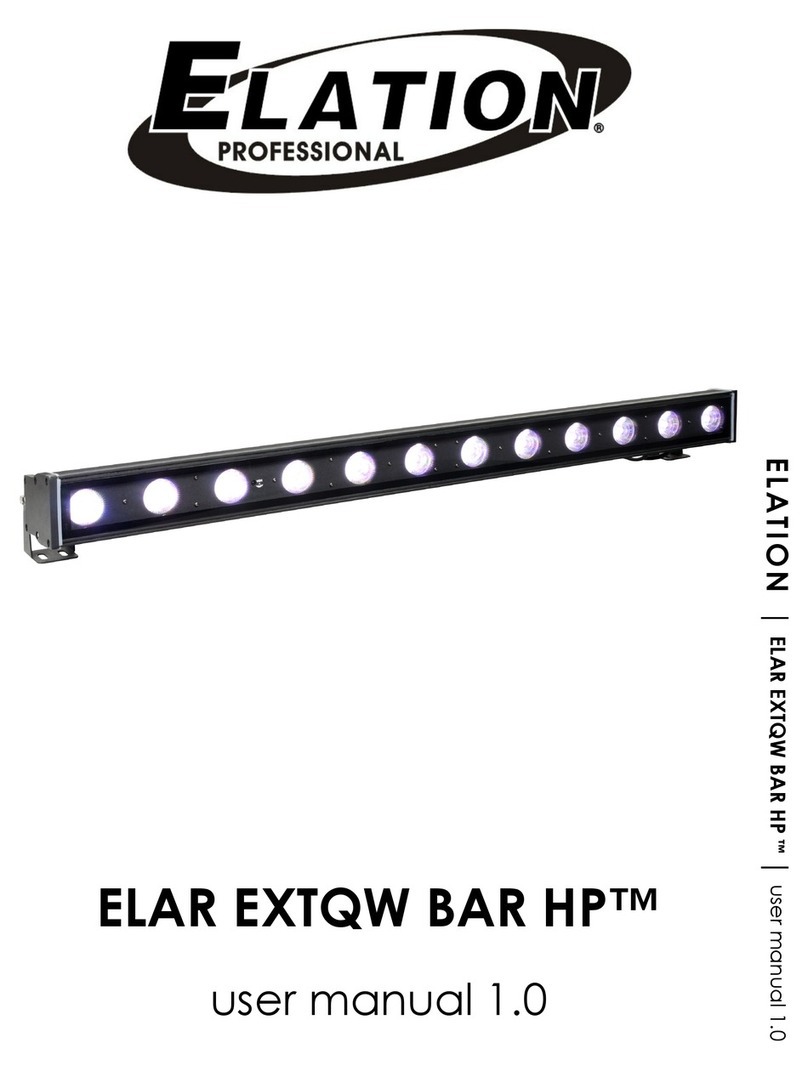 Elation ELAR EXTQW BAR HP User manual