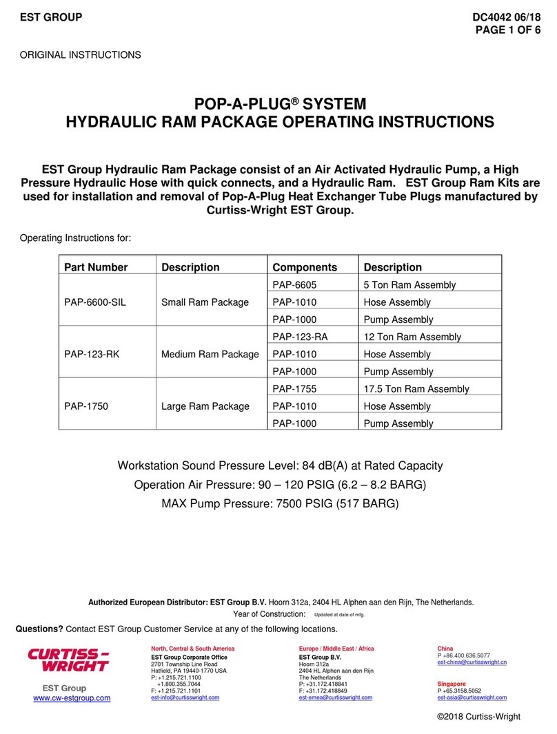 Curtiss-Wright POP-A-PLUG SYSTEM operating instructions
