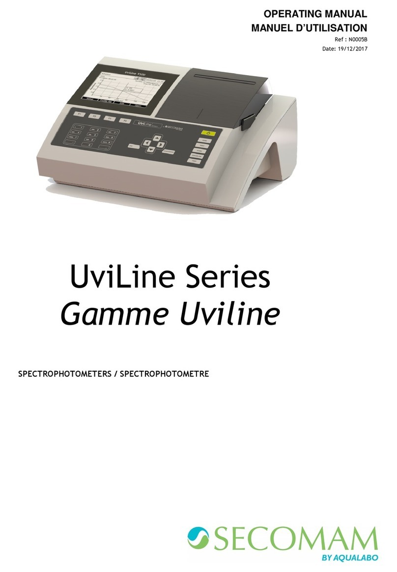 Secomam UviLine Connect Series operating manual