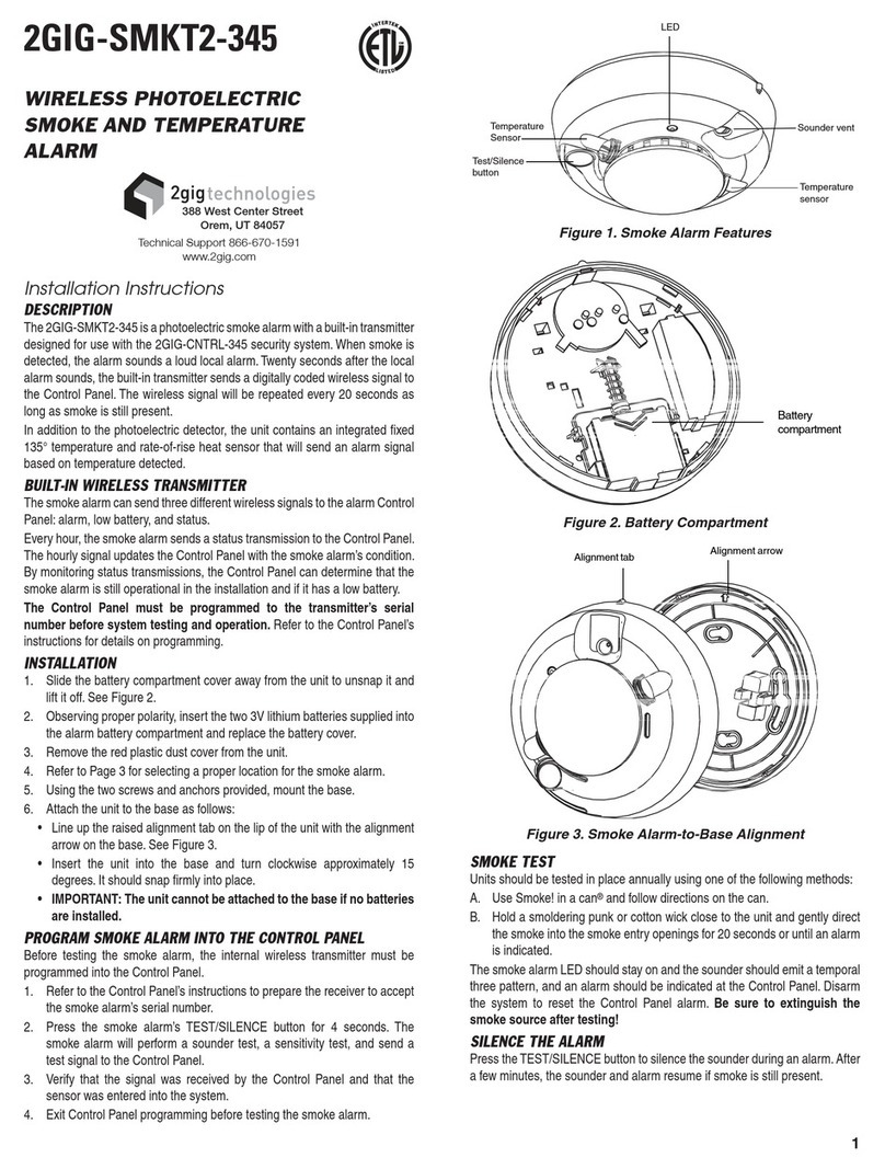 2gig Technologies 2GIG-SMKT2-345 User manual