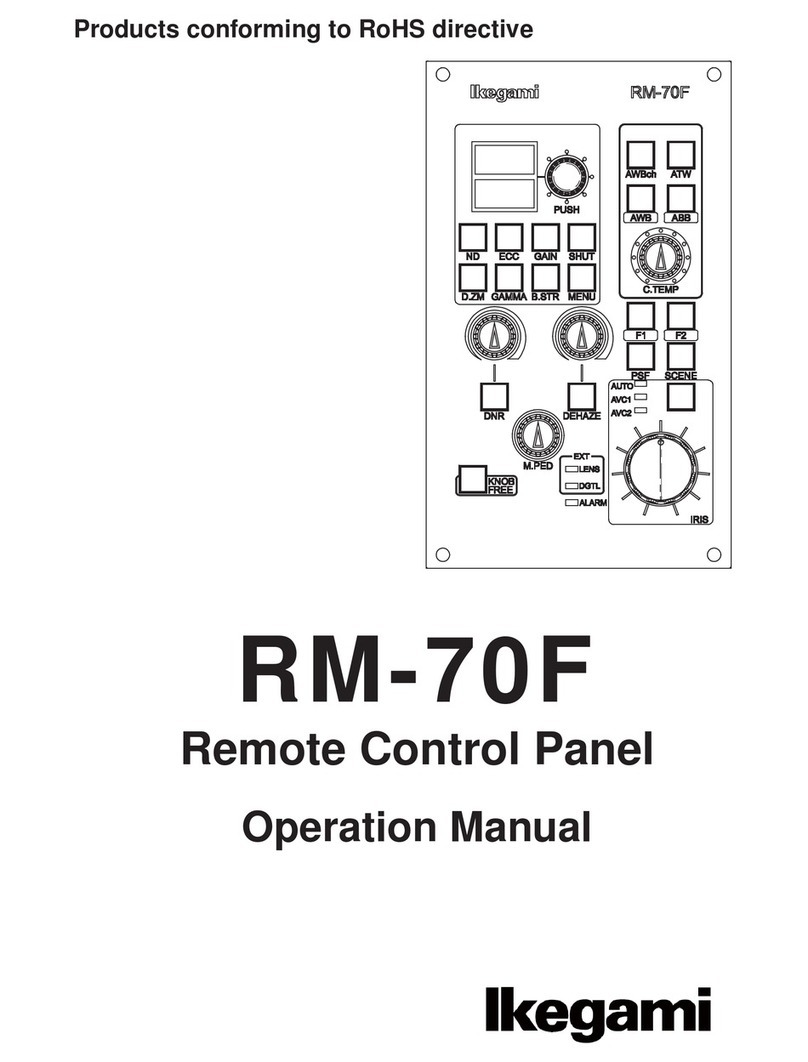 Ikegami RM-70F Operation manual