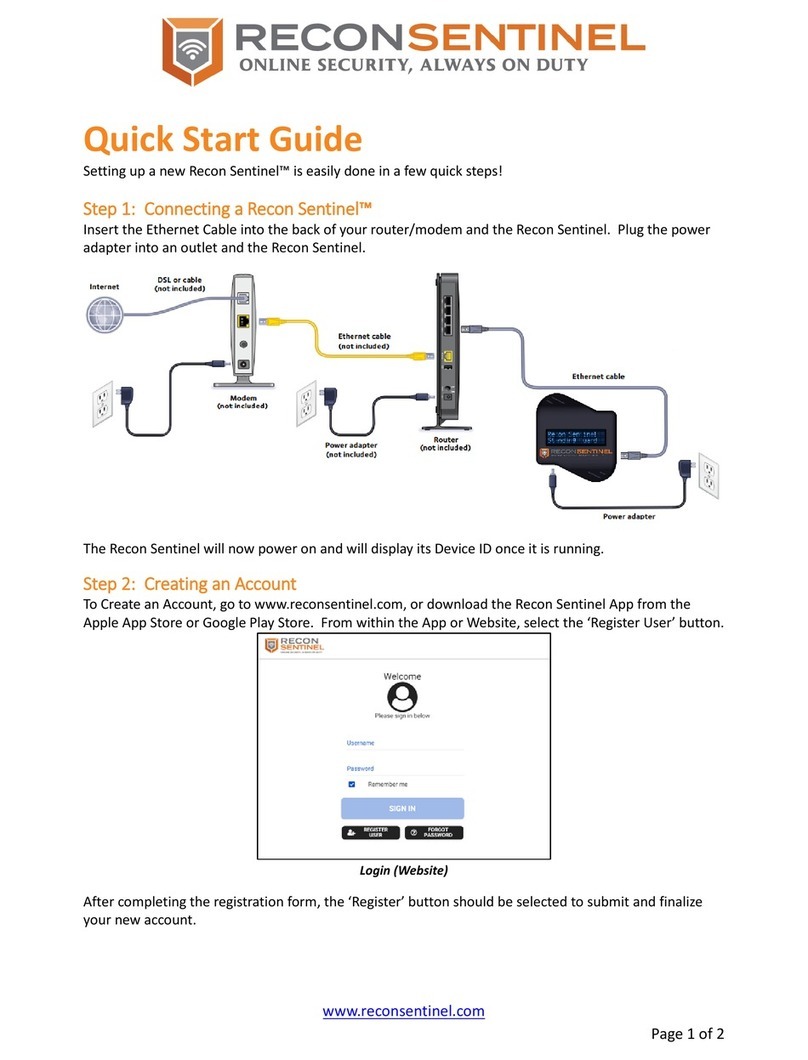 Recon Sentinel quick start guide