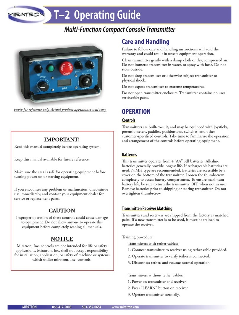 Miratron T–2 operating guide