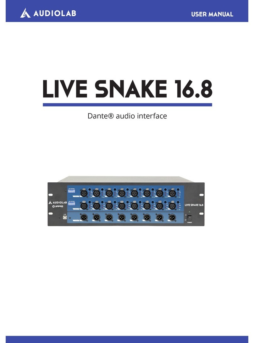 Audiolab LIVE SNAKE 16.8 user manual