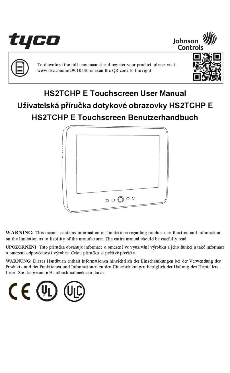 Johnson Controls Tyco HS2TCHP E User manual
