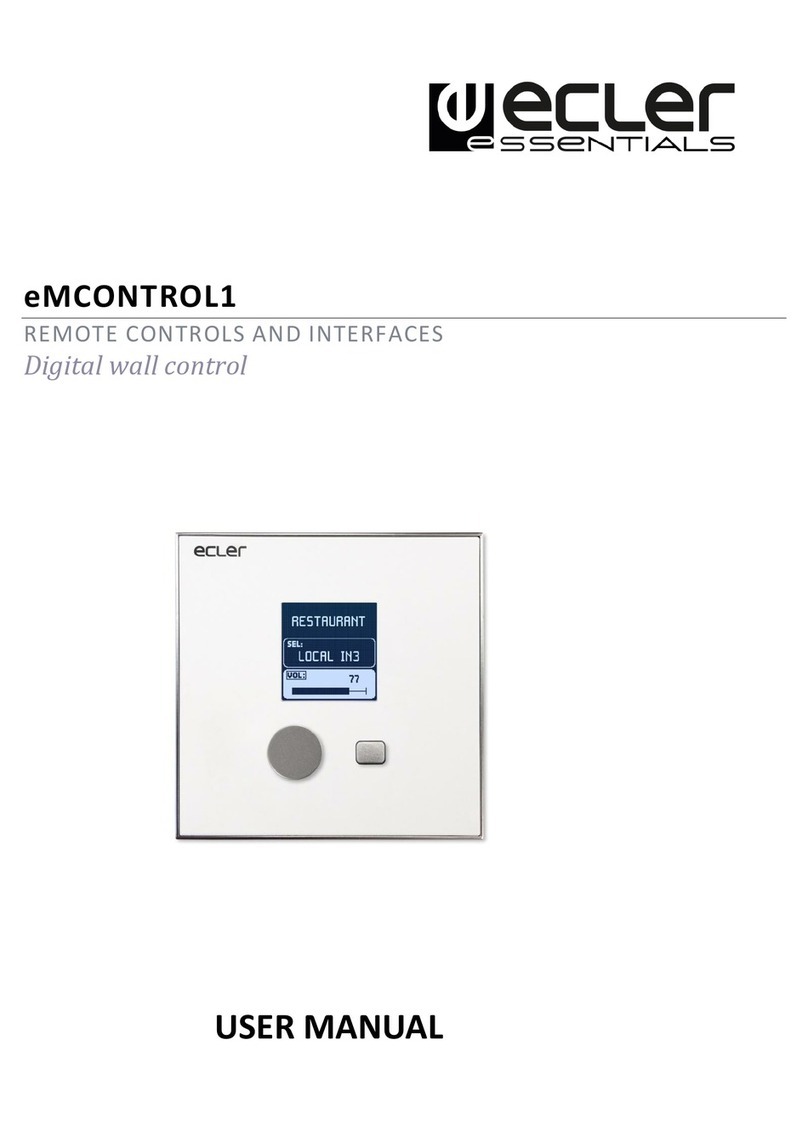 Ecler essentials eMCONTROL1 User manual