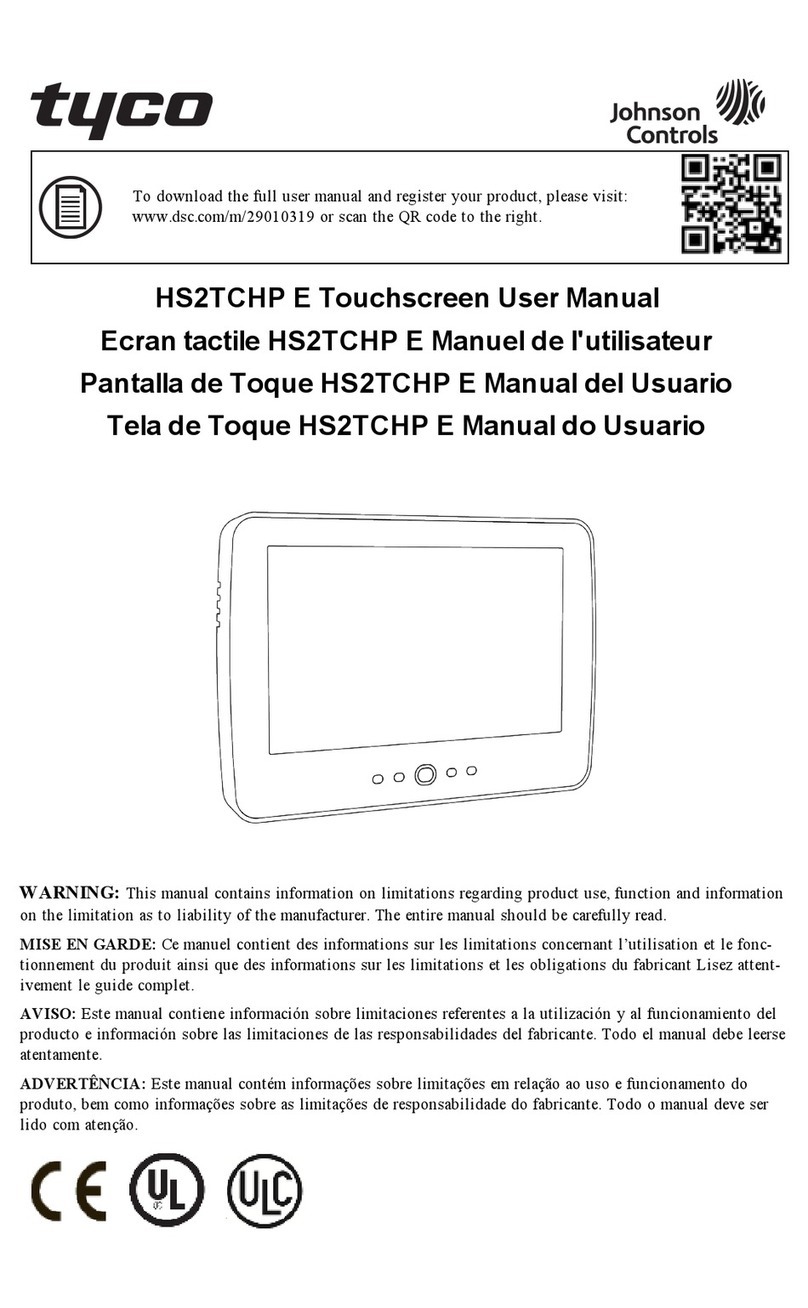 Johnson Controls Tyco HS2TCHP E User manual Johnson Controls Tyco HS2TCHP E User manual