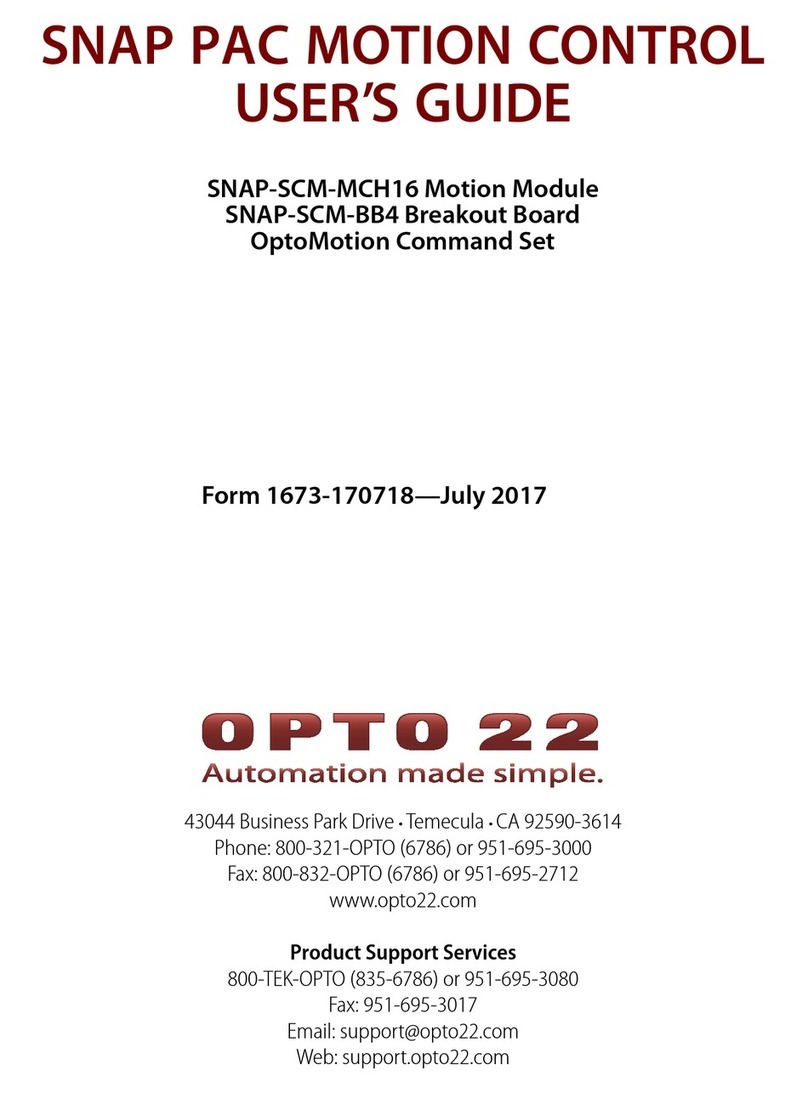 OPTO 22 SNAP PAC MOTION CONTROL user guide