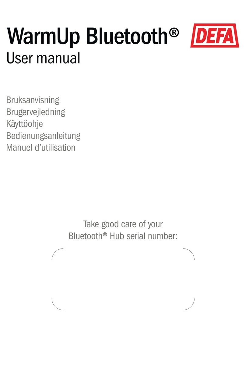 DEFA WarmUp Bluetooth user manual