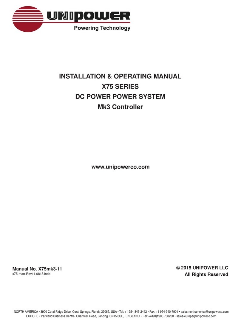 Unipower X75 Series Installation & operating manual