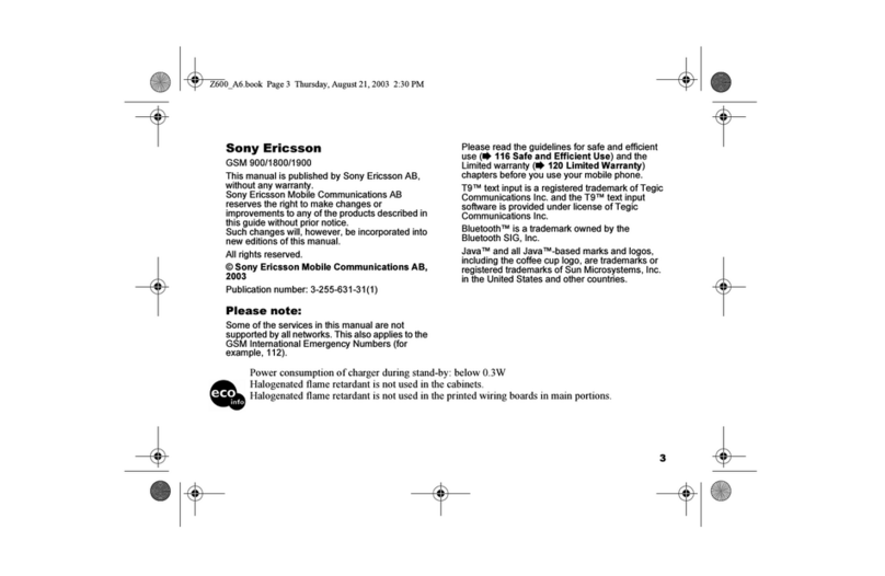 Sony Ericsson Z600 manual