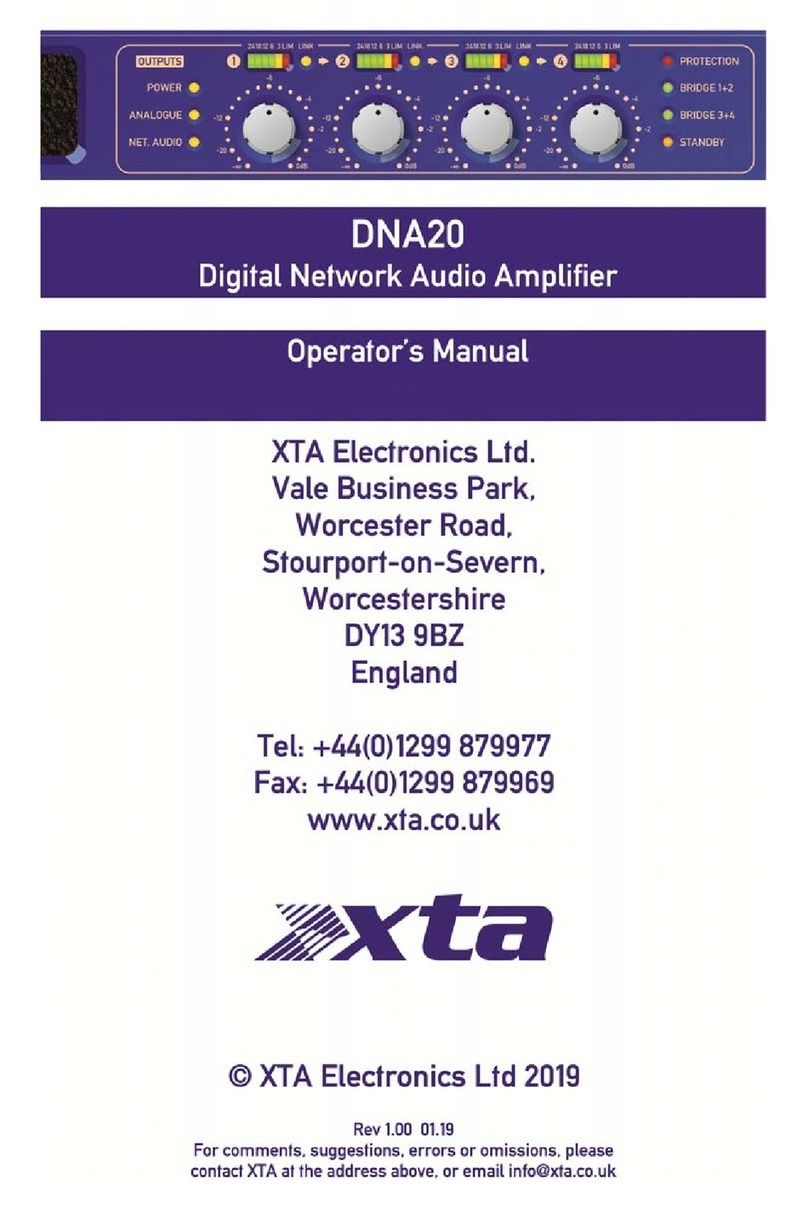 XTA DNA20 operating instructions