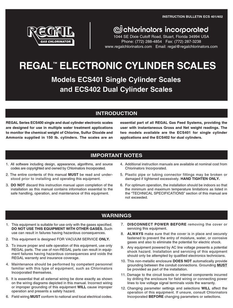 Regal ECS401 Instruction bulletin