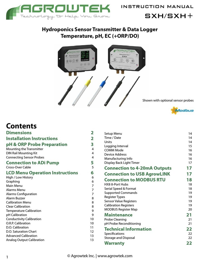 Agrowtek SXH instruction manual