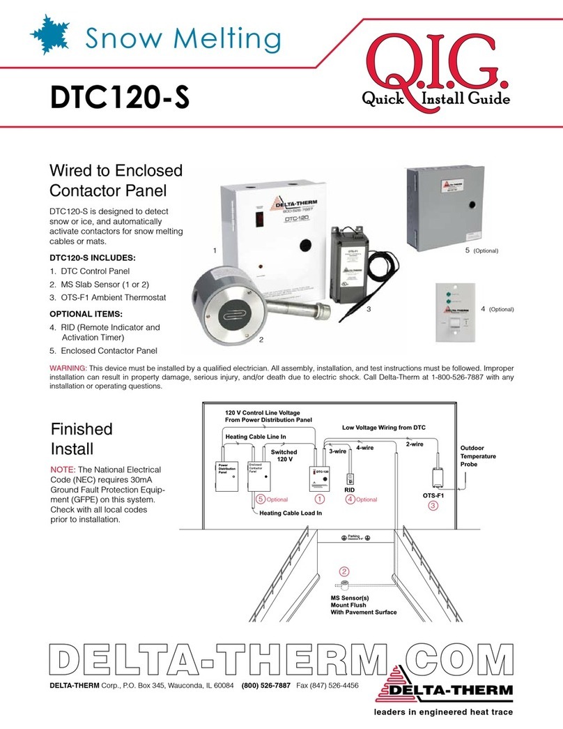 Deltatherm DTC120-S Quick install guide