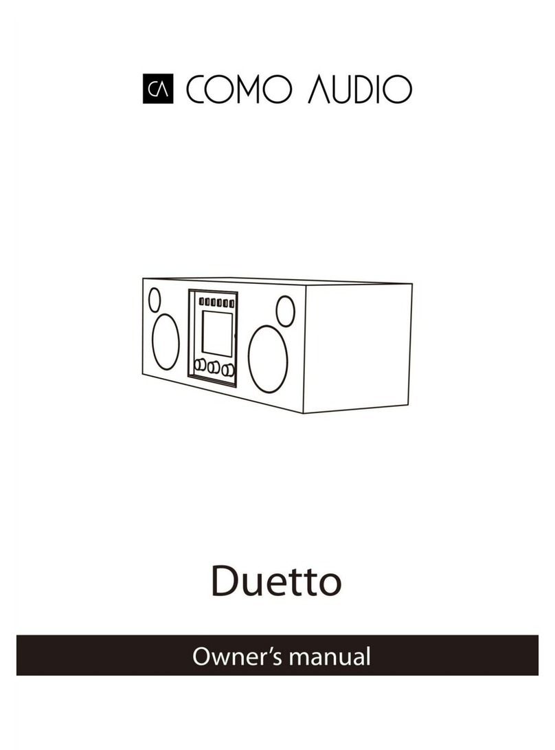 COMO AUDIO Duetto owner's manual