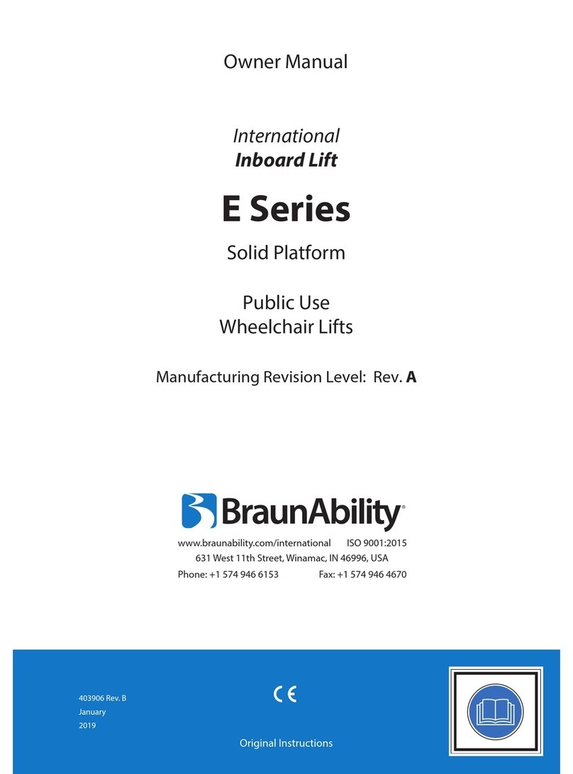 BraunAbility EDEC08S86132L User manual