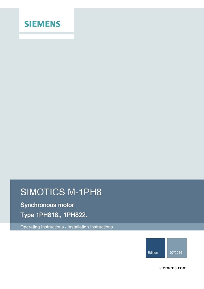 Siemens 1PH818 Operating instructions & installation instructions