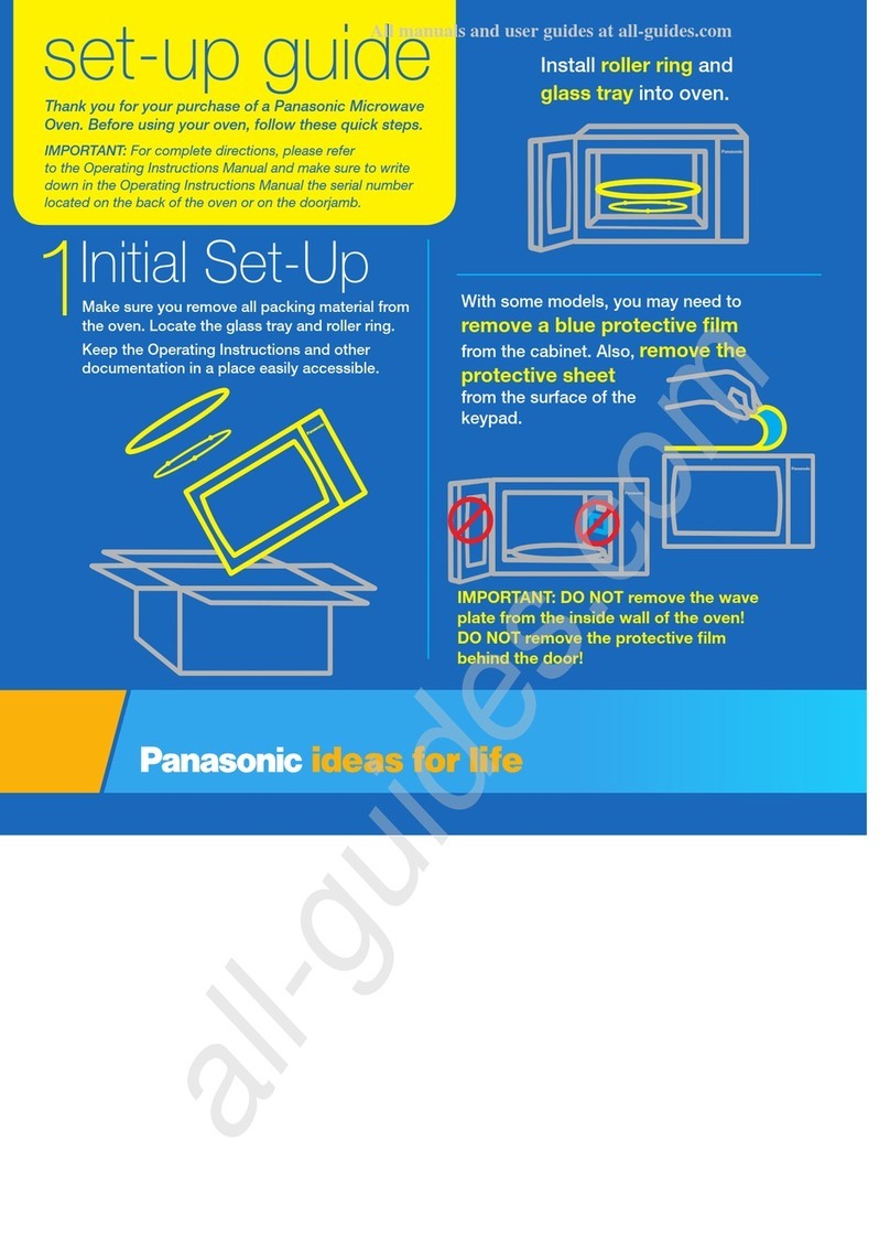 Panasonic NNT785SF - MICROWAVE - 1.6CUFT User manual