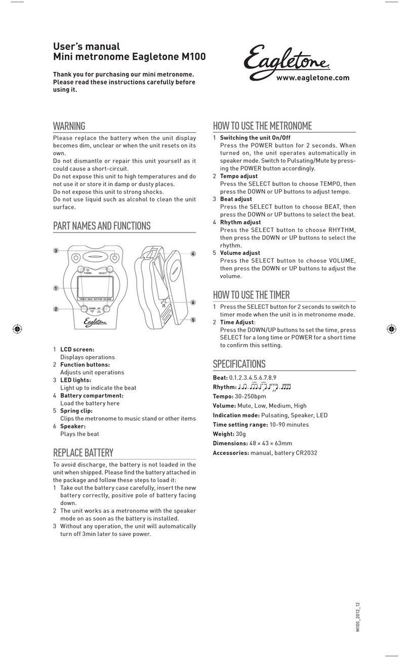 Eagletone M100 User manual