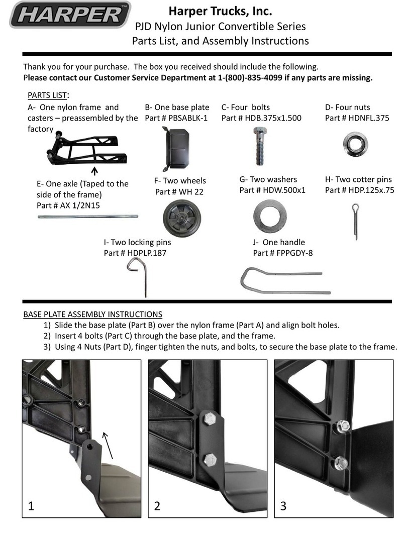 Harper PJD Nylon Junior Convertible Series Assembly instructions