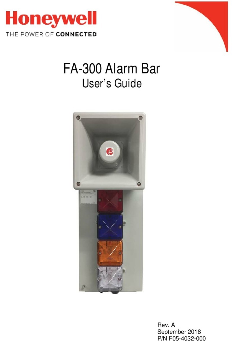Honeywell FA-300 Alarm Bar User manual