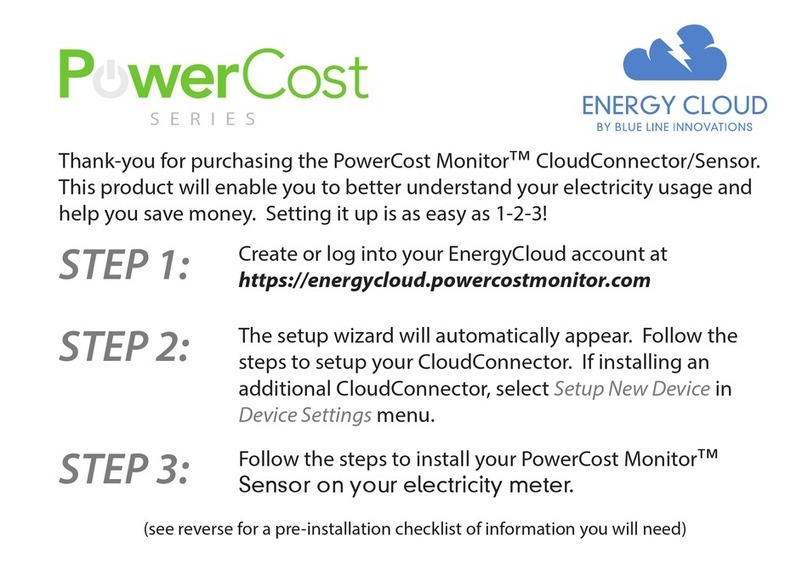Energy cloud PowerCost series Monitor Sensor installation manual