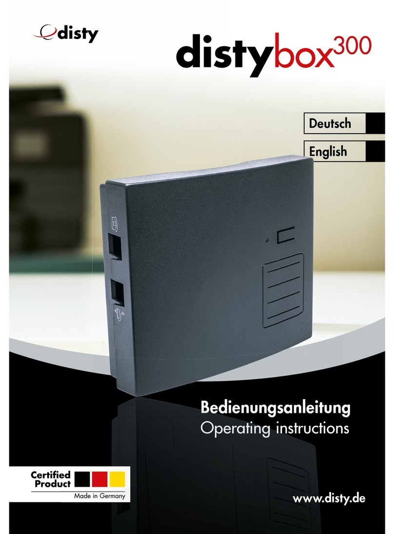 Disty distybox300 operating instructions
