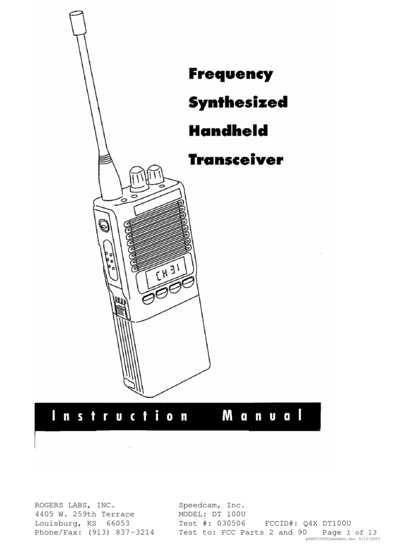 ROGERS LABS DT 100U instruction manual ROGERS LABS DT 100U instruction manual
