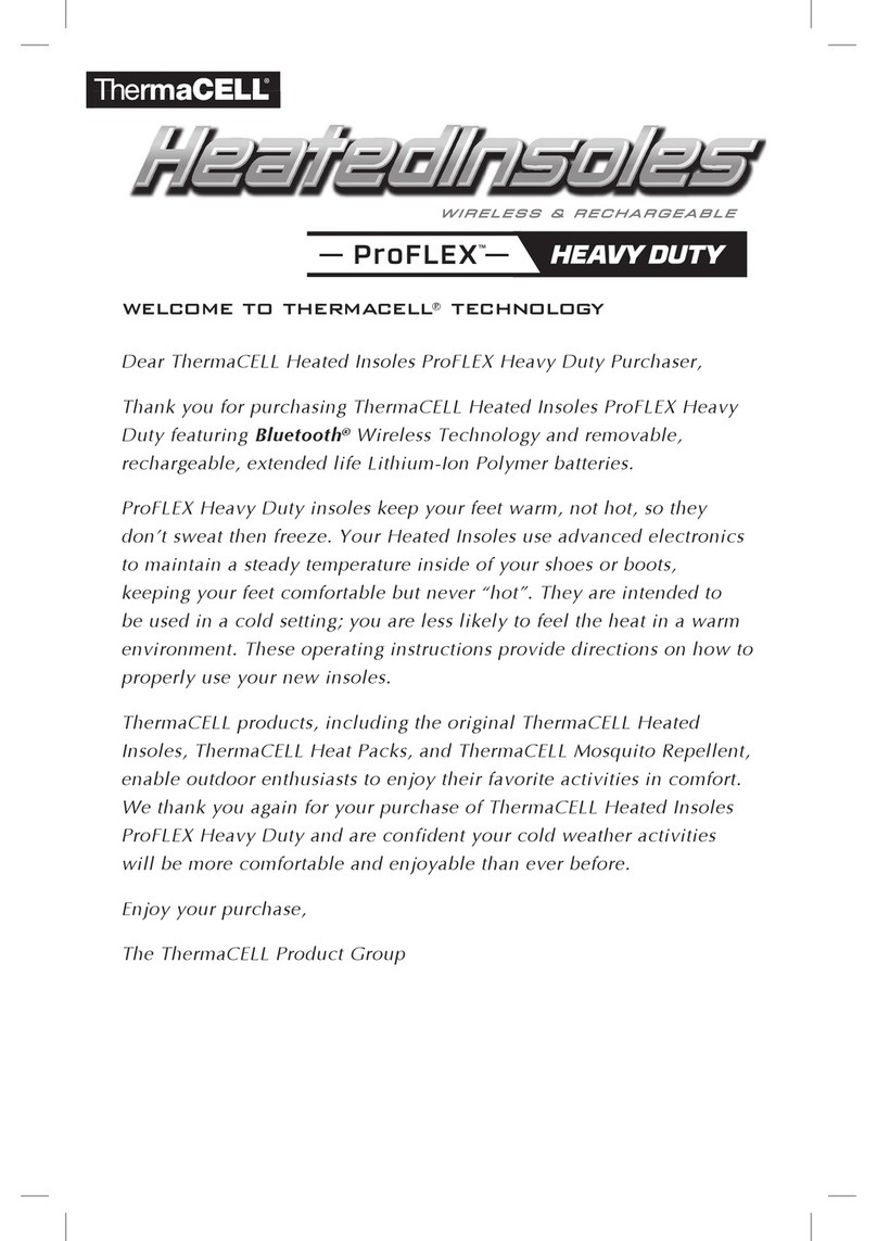 ThermaCell Heated Insoles ProFLEX X Heavy Duty manual ThermaCell Heated Insoles ProFLEX X Heavy Duty manual