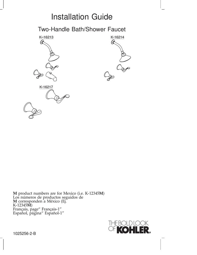 Kohler K-16213 User manual Kohler K-16213 User manual