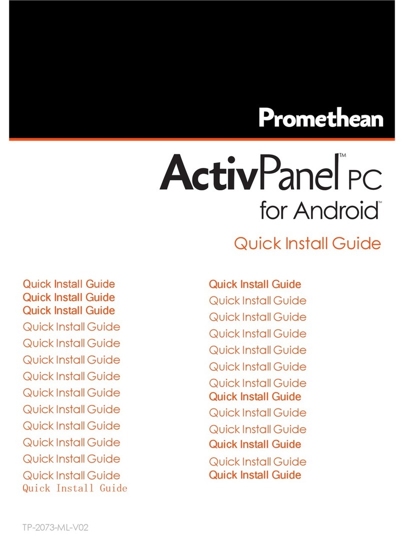 promethean ActivPanel Quick install guide promethean ActivPanel Quick install guide