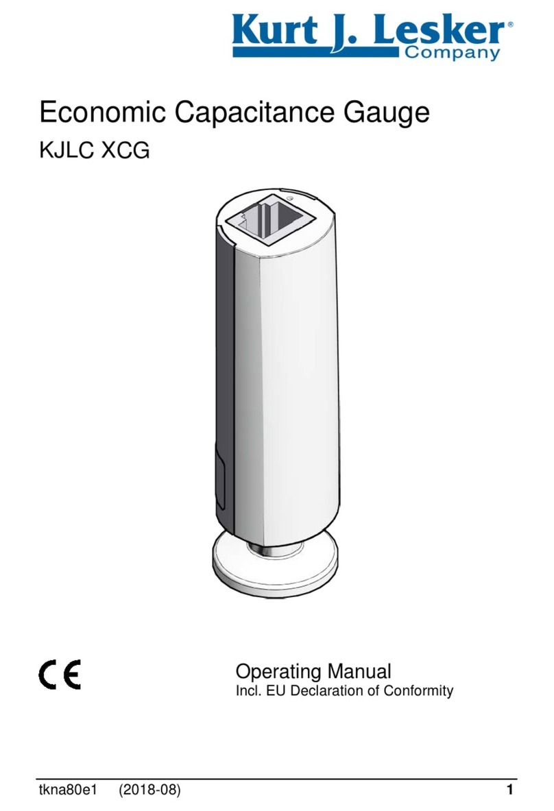 Kurt J. Lesker KJLC XCG User manual