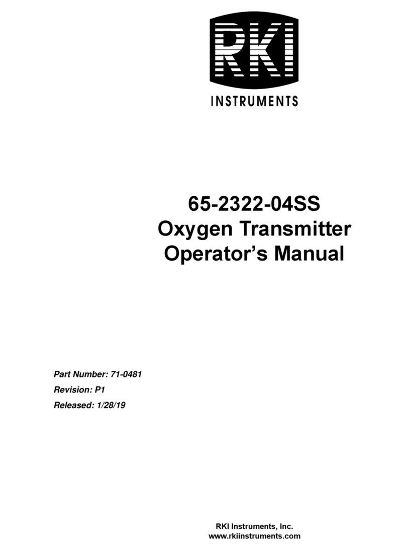 RKI Instruments 65-2322-04SS User manual